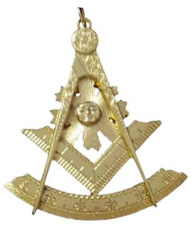 Freemason Past Master Collar Jewel in Gold Tone