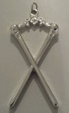 Freemason Master of Ceremonies Collar Jewel in Silver Tone